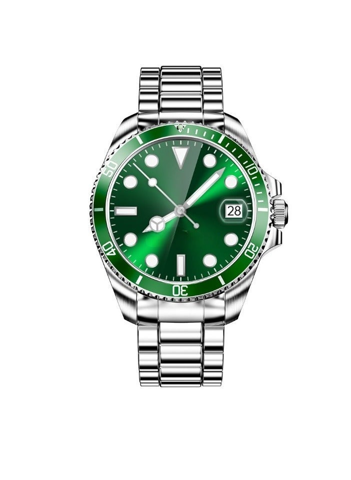 R1 Smart Watch, 1.43 Inch Large Display Bluetooth Call Rotating Bezel Smart Bracellet, Waterproof Lightweight Stainless Steel Men Smart Wrist Watch, (1pc, Green And Silver) - Image 1