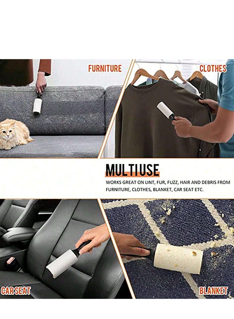 3 Pcs Lint Remover Roller – Extra Sticky Pet Hair & Dust Remover for Clothes, Furniture, Carpet & Car Seats ( Color May Vary ) - Image 3