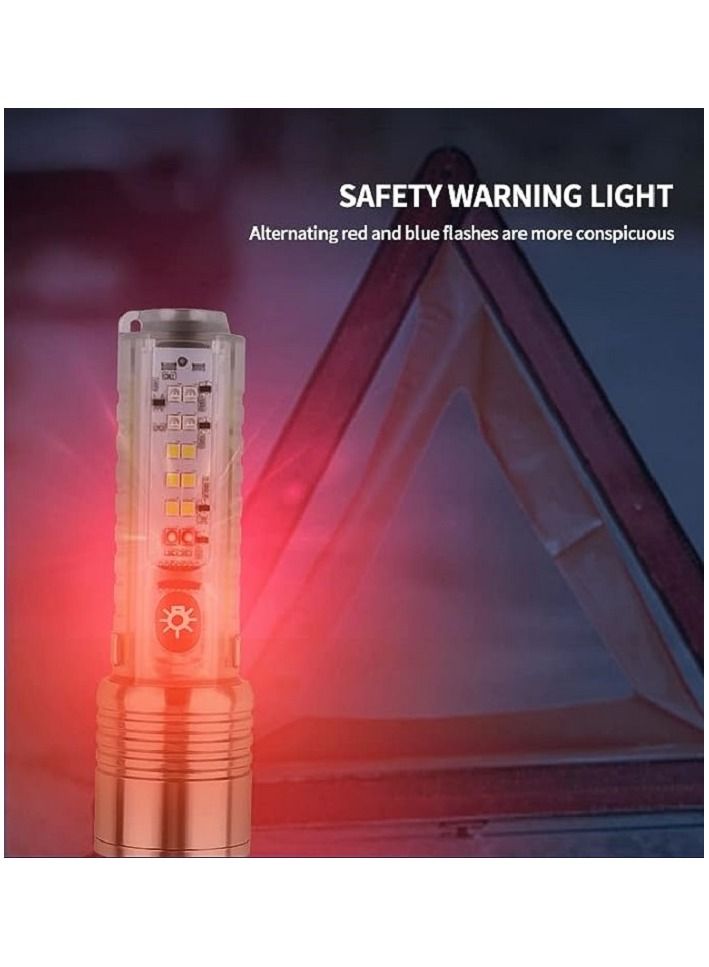 High Brightness Rechargeable Flashlight, Powerful Tactical Flashlight, Bright LED 8000 Lumens, 8 Modes Zoomable, Portable Waterproof Torch for Camping Walking Dogs at Night