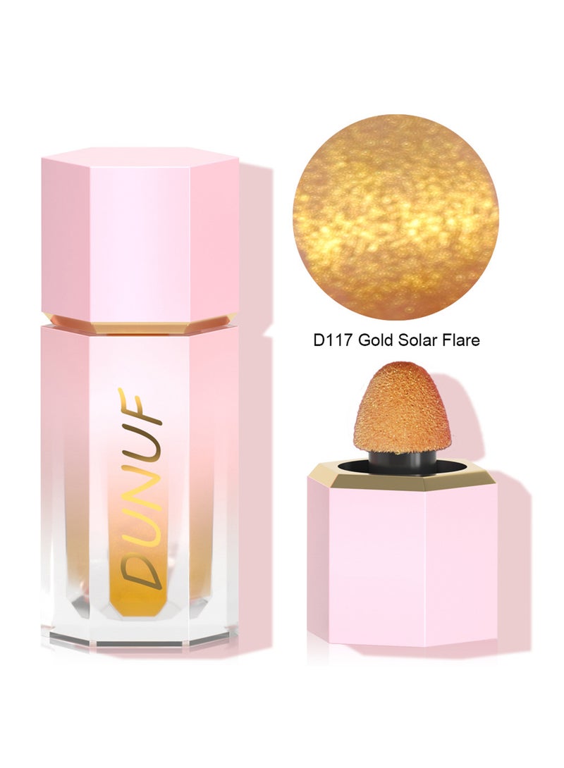 DUNUF Highlighter Liquid Long Lasting Waterproof Smudge Proof Shimmer Glitter Silky Smooth Lightweight Natural Multi Used Brightening Face Illuminator Makeup Stick for Face Eyes Lips and Body 6G  - Image 1