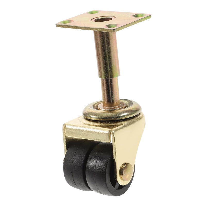 Valiclud High Bearing Double Wheel Piano Casters Nylon Wheels Golden Finish Easy Install - Image 1