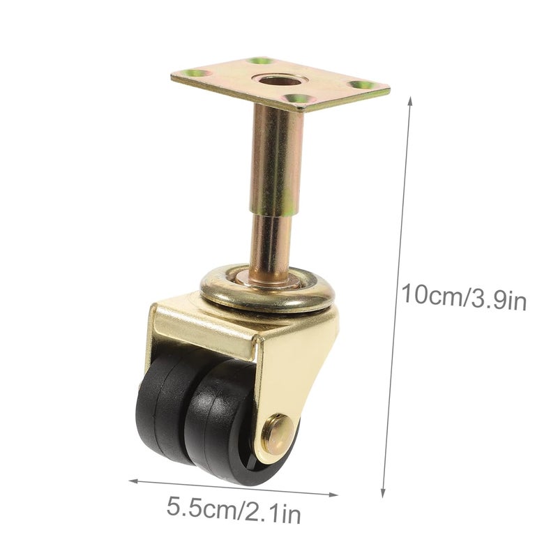 Valiclud High Bearing Double Wheel Piano Casters Nylon Wheels Golden Finish Easy Install - Image 3