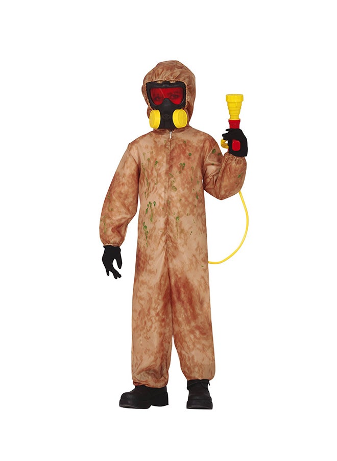 Fiestas Guirca - Kids Biohazard Zombie Breaking Bad Costume, 10-12 Years. Costume includes: Jumpsuit with Hood - Image 1