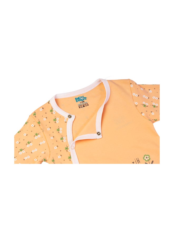 Babies Basic 100% Cotton Printed Long Sleeves Jumpsuit/Romper/Sleepsuit For Babies  - Image 5