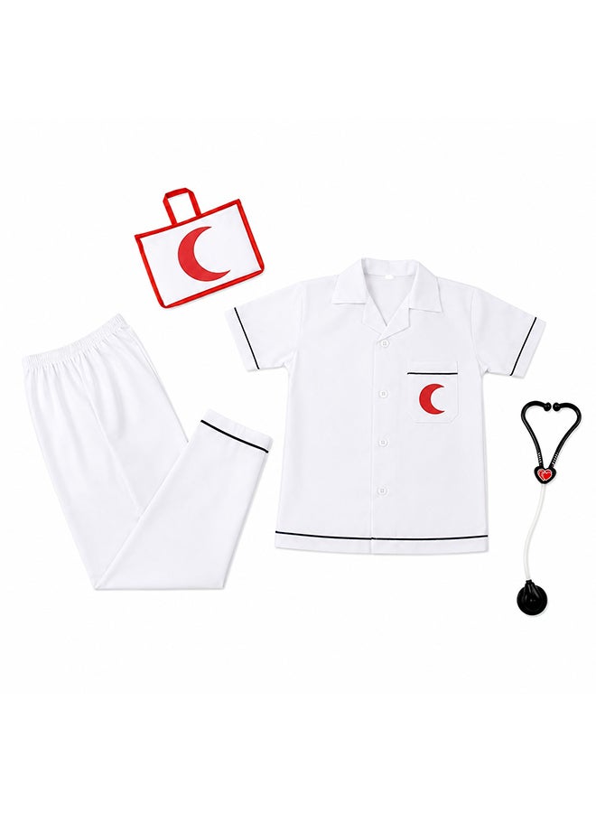 Toy Land Kids Doctor Costume Set with Stethoscope and Medical Bag – Role Play Fancy Dress Outfit for Boys of age 12 to 13 years - Image 1