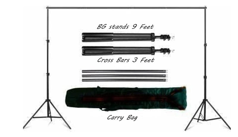 PICPRO Background Stand Kit for Decoration,Photography & Videography Support Kit with Carry Bag (9ft x 9ft) Portable Foldable & Adjustable for Decorative Photoshoot/Videoshoot - Image 2