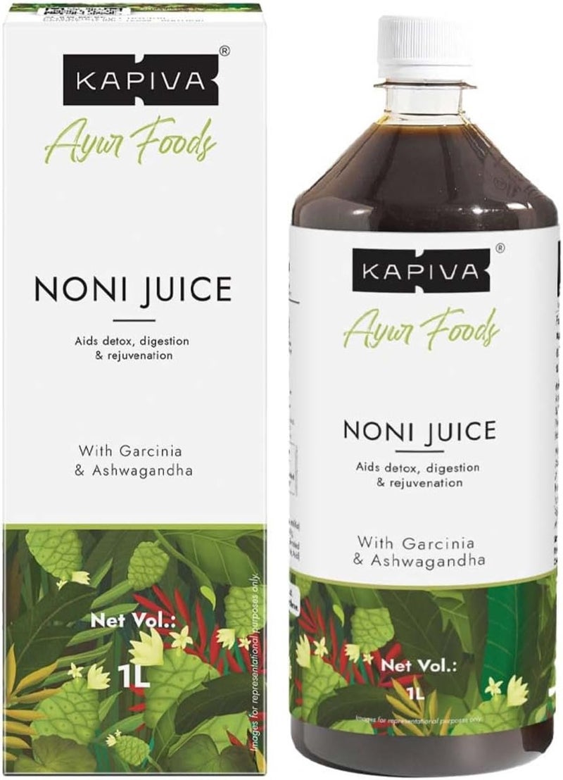 Kapiva Noni Juice 1L - Aids Detox, Digestion & Rejuvenation with Garcinia & Ashwagandha - Image 1