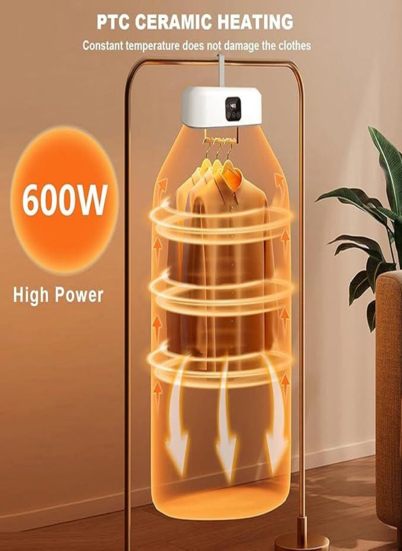 Portable Clothes Dryer, Mini Laundry Dryers with Remote Control, Quick and Easy to Use Small Compact Foldable Electric Drying Machine with Dry Bag for Travel, RV, Home, Apartment - Image 5