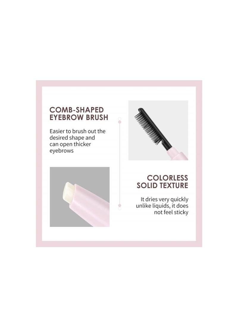 Generic - Double-Headed Eye Brow Wax Pen,Waterproof Brow Wax Pencil Comb Shaped Eyebrow Long-lasting & Natural Eyebrow Cream,Reshape The Boundary, Quick Drying - Image 1