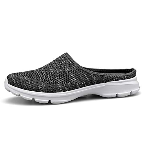 ChicWind Mule Clog Shoes for Women Outdoor Mesh Slip On House Sneakers Grey 10 - Image 2