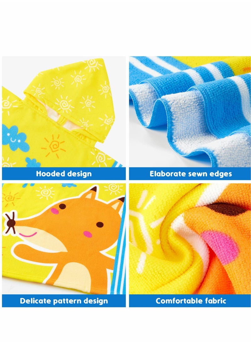 ماركة غير محددة Ultra Absorbent Hooded Baby Towel for Beach and Bath, Soft Poncho for Toddlers and Kids  - Image 5