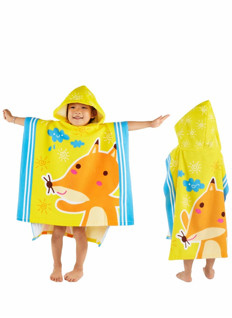 ماركة غير محددة Ultra Absorbent Hooded Baby Towel for Beach and Bath, Soft Poncho for Toddlers and Kids  - Image 1