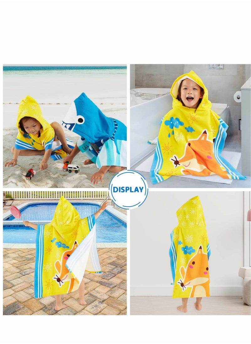 ماركة غير محددة Ultra Absorbent Hooded Baby Towel for Beach and Bath, Soft Poncho for Toddlers and Kids  - Image 3