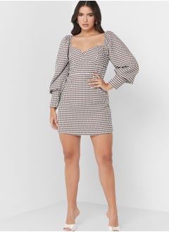 Jovonna London Sweetheart Neck Balloon Sleeve Dress  - Image 4