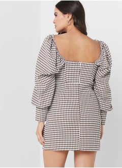 Jovonna London Sweetheart Neck Balloon Sleeve Dress  - Image 2