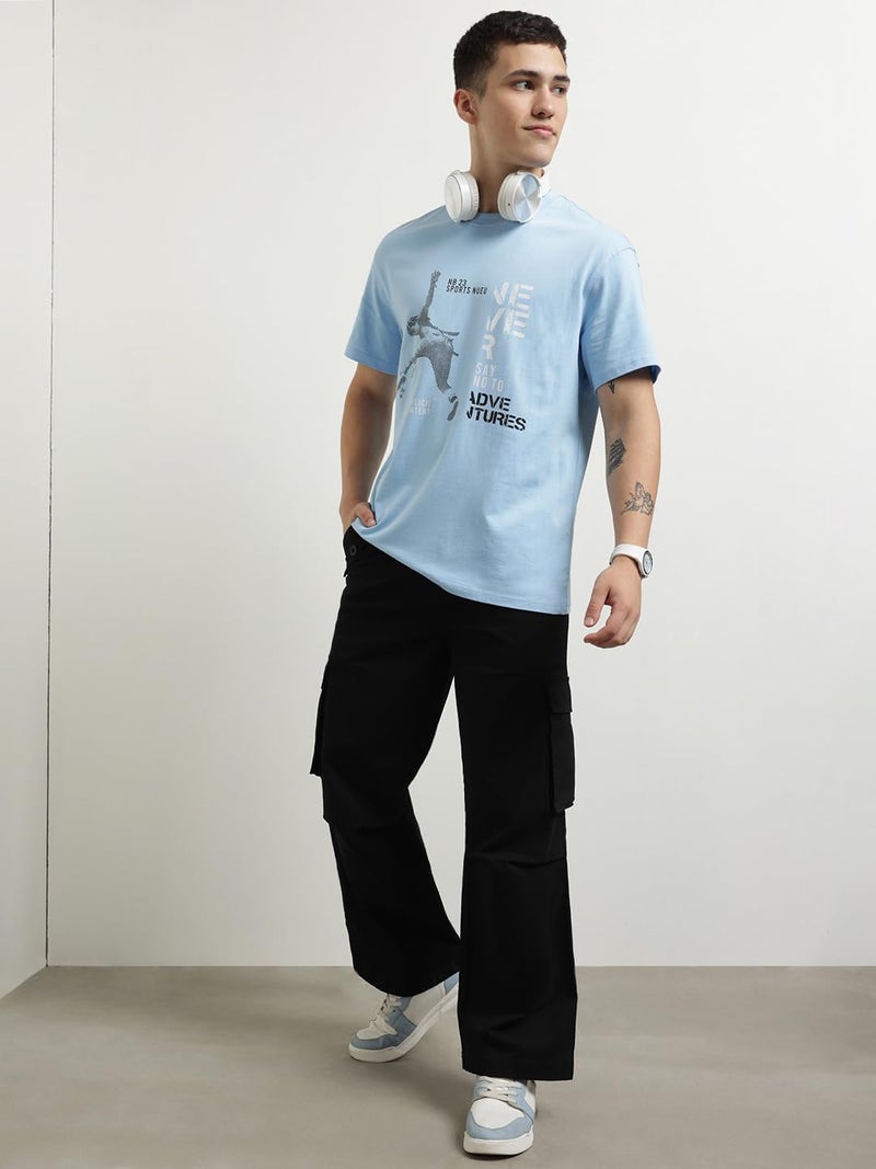 NOBERO Men Mid Rise Loose Casual Pants (1M-BWCP-R0002_Black, Small) - Image 4