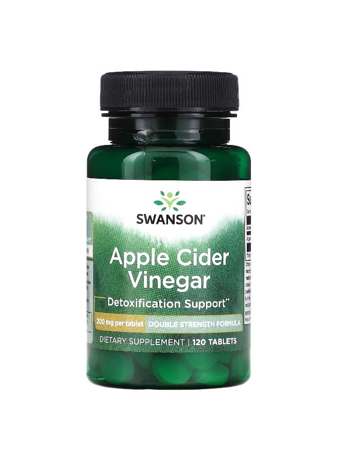 Swanson, Apple Cider Vinegar, 200 mg, 120 Tablets - Image 1