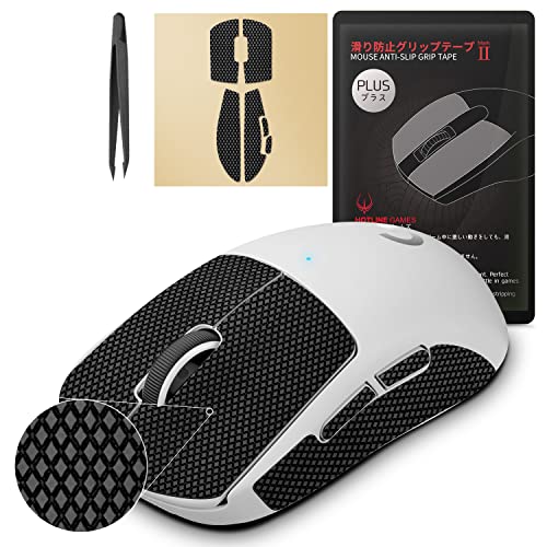 HOTLINE GAMES شريط grip مضاد للانزلاق HOTLINEGAMES 2.0 Plus متوافق مع Logitech G Pro X Superlight 2 / Superlight Wireless Gaming Mouse Skins، مقاوم للعرق، مقصوص ليتناسب، سهل التطبيق، ترقية للأداء - Image 1