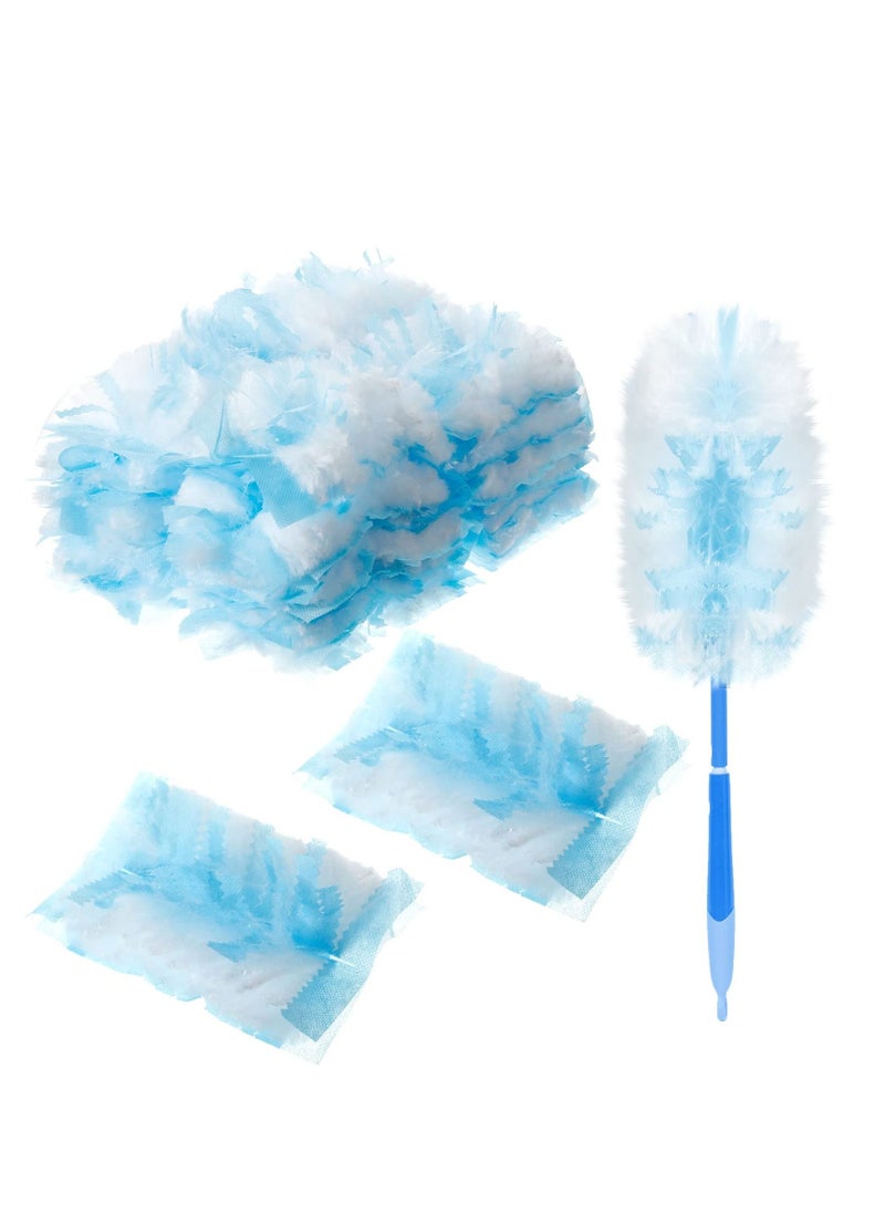 Excefore Refill Duster, 50PCS Duster Refills Bulk Disposable Replacement Duster Refills Replacement Head for Cleaning Home, Office, Blinds, Ceiling Fans, Furniture  - Image 1