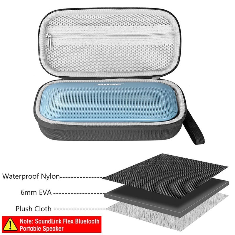 Vertus ® Carrying Case Storage Bag for Bose New SoundLink Flex 2nd Gen/Bose SoundLink Flex/Tribit StormBox Flow Bluetooth Portable Speaker (Black) - Image 4