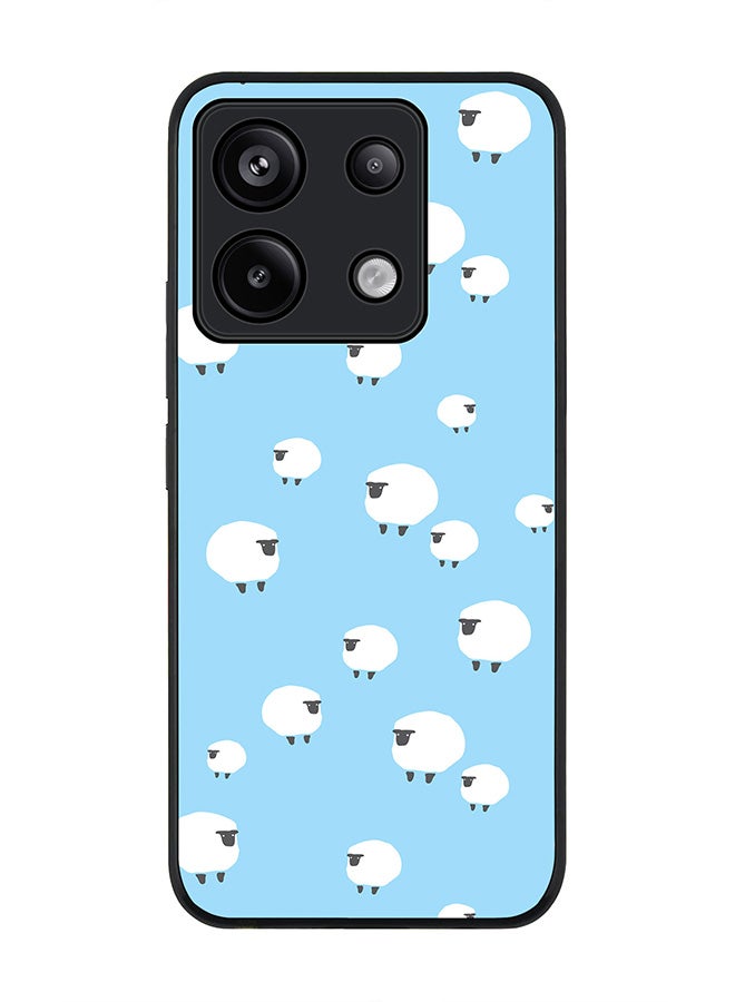 Stylizedd Rugged Black Edge Case for Xiaomi Redmi Note 13 Pro 5G, Slim fit Case Flexible Anti Drop TPU Gel Thin Cover -  Counting Sheep - Image 1