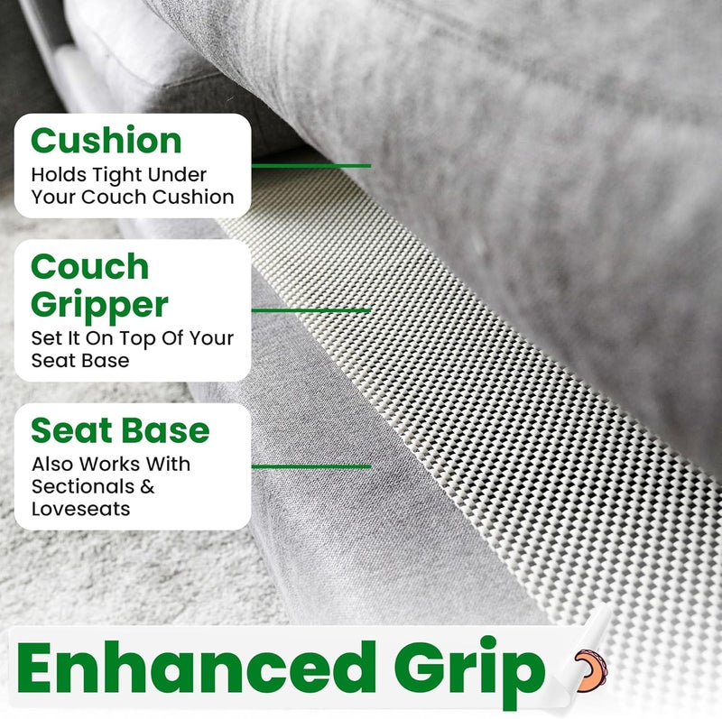 ECOHomes Couch Cushion Grip Pad, Couch Cushion Non Slip Pads Keep Sofa Cushions from Sliding - Anti Slip Couch & Patio Grips Stop Sliding, Mattress Gripper to Prevent Sliding (Loveseat, 2 PCs Pack) - Image 2