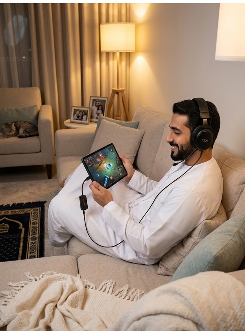 محول الألعاب GS1 من النوع C | منفذان من النوع C + مقبس 3.5 ملم، شحن سريع 60 واط وصوت عالي الدقة 24 بت - Image 4