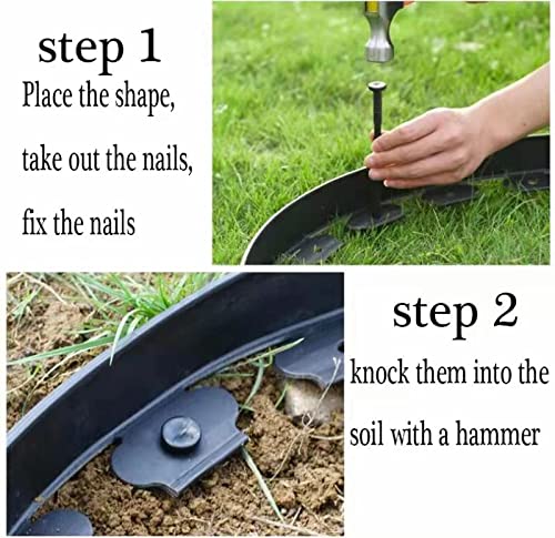 YANEYRIE 50PCS Landscape Anchoring Spikes, 8 Inch Spiral Plastic Landscape Spikes for Garden Lawn Yard, Paver, Weed Barrier, Artificial Turf - Image 4