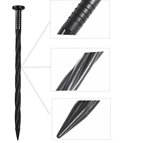 YANEYRIE 50PCS Landscape Anchoring Spikes, 8 Inch Spiral Plastic Landscape Spikes for Garden Lawn Yard, Paver, Weed Barrier, Artificial Turf - Image 3