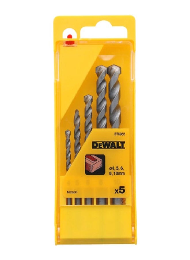 DEWALT 5-Piece SDS Plus Masonry Drill Bit Set Grey 15.6 x 1.6 x 5.6 cm DT6952-QZ  - Image 1