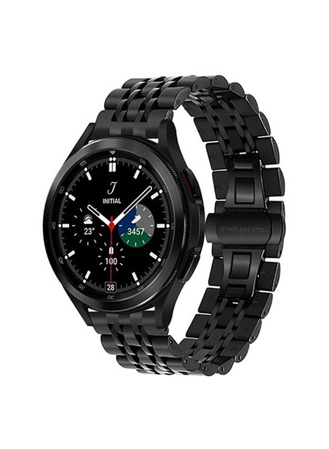 O Ozone Metal Band For Samsung Galaxy Watch 7 6 5 4 FE 40mm 44mm 45mm/Galaxy Watch 6 4 Classic 43mm 47mm 42mm 46mm Solid Stainless Steel Strap -Black