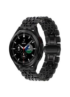 O Ozone Metal Band For Samsung Galaxy Watch 7 6 5 4 FE 40mm 44mm 45mm/Galaxy Watch 6 4 Classic 43mm 47mm 42mm 46mm Solid Stainless Steel Strap -Black  - Image 1