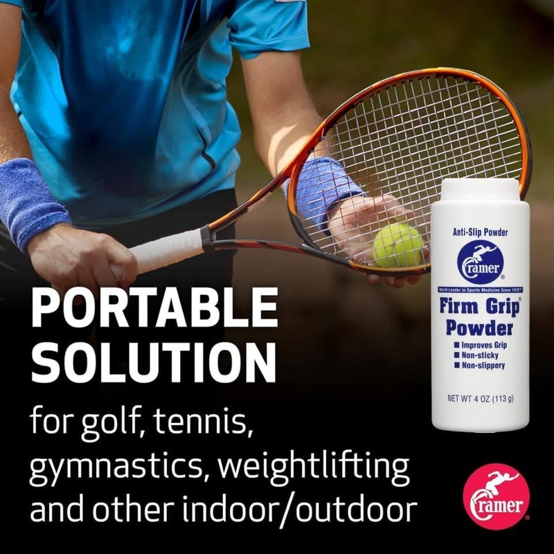 Cramer Firm Grip, Anti-Slip Grip Enhancer for Sweaty Hands & Activities Like Football, Tennis, Golf, Weightlifting, Pole Fitness & Gymnastics, Spray or Powder, 4 Ounce - Image 1