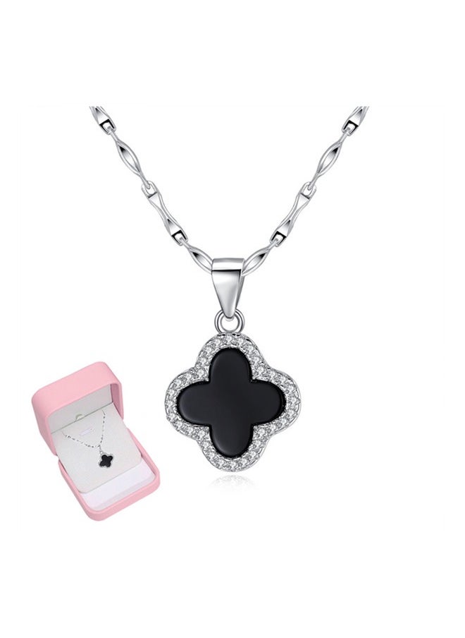 BiuTFon Pendant Necklace for Women Four-Leaf Clover Pendant Necklace with Jewelry Gift Box, Chic Elegant Design Stylish Necklace  - Image 2