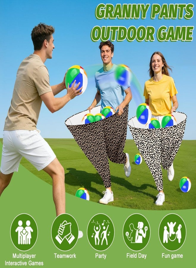 ROMANKAS Granny Pants Game, Granny Pants Outdoor Game with 4PCS Granny Pants 16 Bouncy Balls & 1 Air Pump（Random Color）, Granny Pants Yard Game for Adults and Family Entertainment Group Activities - Image 4