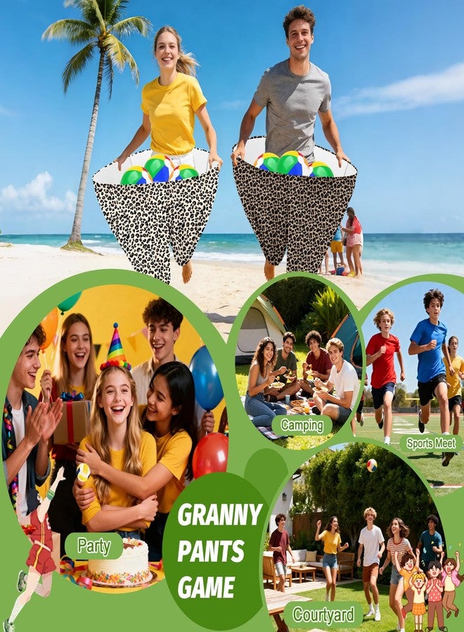 ROMANKAS Granny Pants Game, Granny Pants Outdoor Game with 4PCS Granny Pants 16 Bouncy Balls & 1 Air Pump（Random Color）, Granny Pants Yard Game for Adults and Family Entertainment Group Activities - Image 5