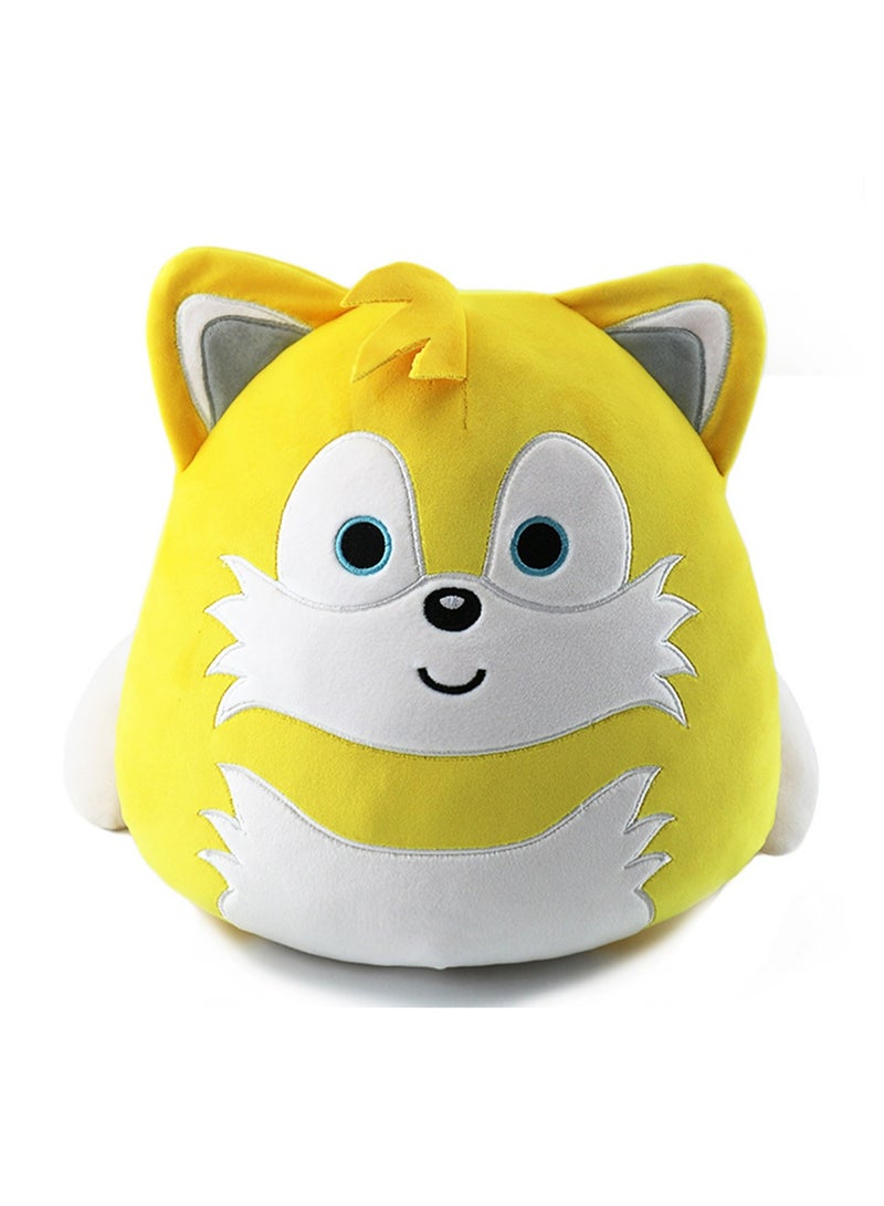 35cm Yellow Round The Hedgehog Plush Toy Creative Tumbler Toy Pillow Plush Doll, Boy Girl Gift - Image 1