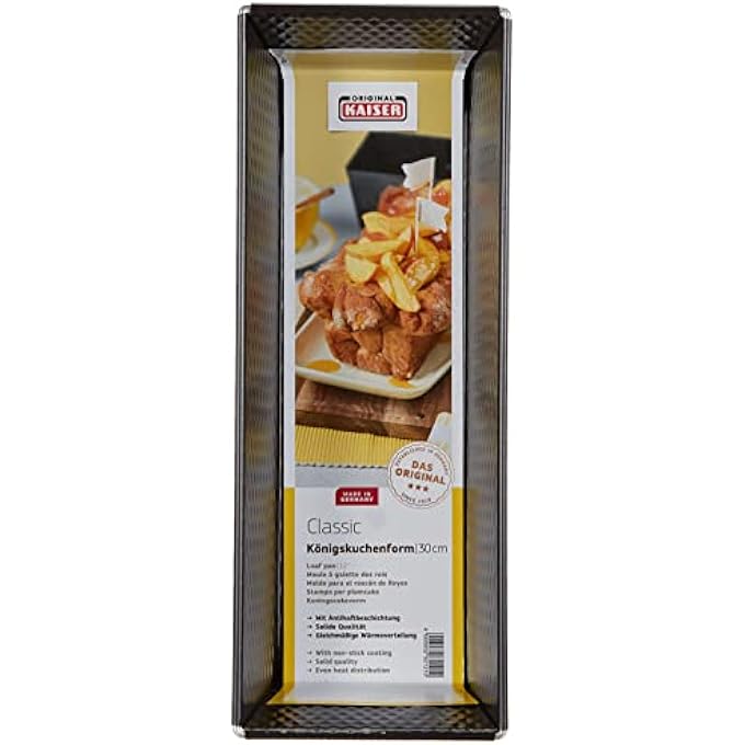 Kaiser Original Kaiser Classic Loaf Tin 30 cm x 11 cm x 8 cm NonStick Coating Loaf Tin Cakes Bread Tins Sour Dough Resistant Black - Image 3