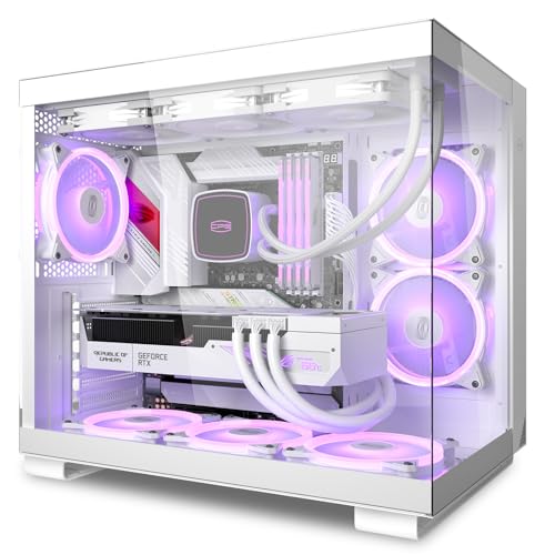 PCCOOLER PC Case Mid Tower Desktop Computer Gaming Superior Case for ATX/M-ATX/ITX with 6 ARGB Case Fans,Column-Free Design,360MM Radiator&400MM GPU Support,Easy Installation (C3T500 ARGB White) - Image 1