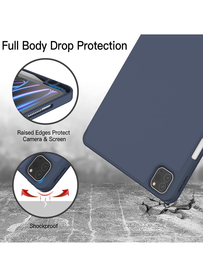Case for iPad Pro 11 inch, 2022/2021/2020, Pencil Compatible, Auto Wake/Sleep Case (Dark Navy), TPU & PC - Image 4