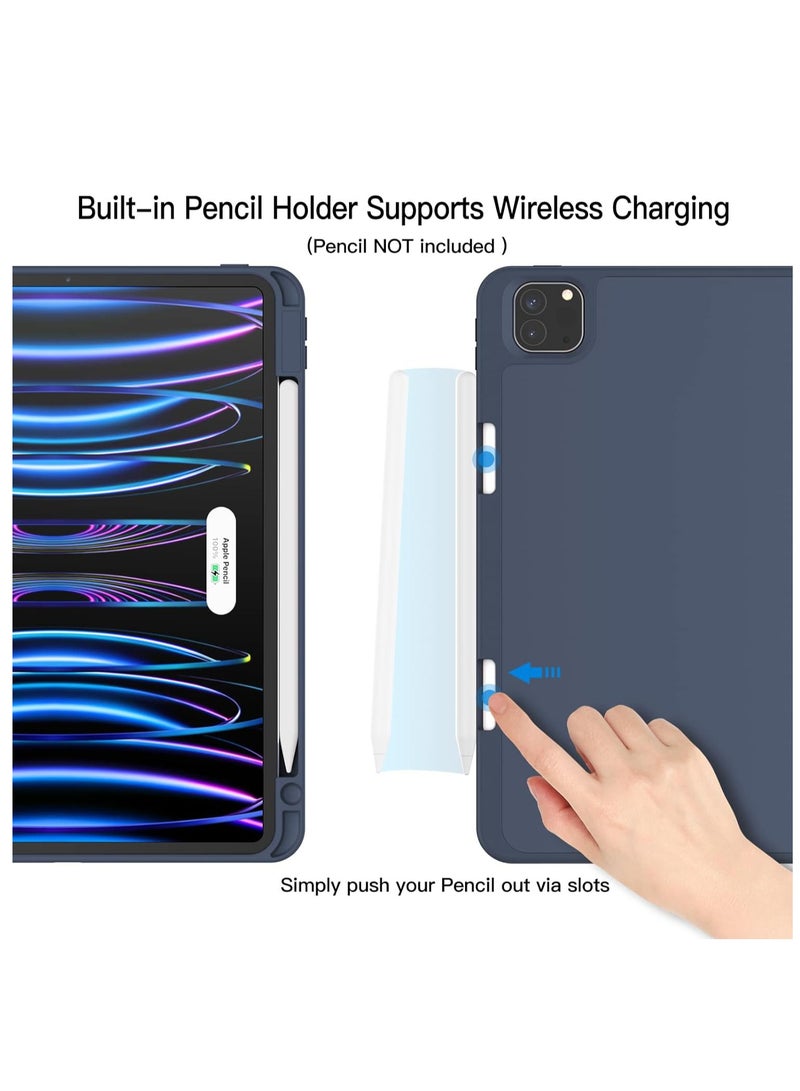 Case for iPad Pro 11 inch, 2022/2021/2020, Pencil Compatible, Auto Wake/Sleep Case (Dark Navy), TPU & PC - Image 5