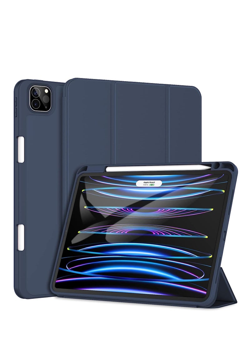 Case for iPad Pro 11 inch, 2022/2021/2020, Pencil Compatible, Auto Wake/Sleep Case (Dark Navy), TPU & PC - Image 1