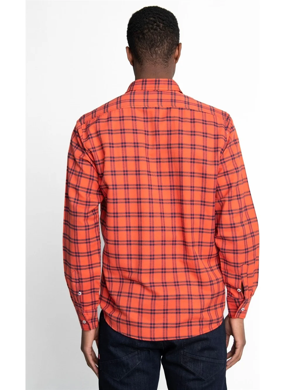تودورس Classic Fit Long Sleeve Winter Checkered Single Pocket Men's Shirt -