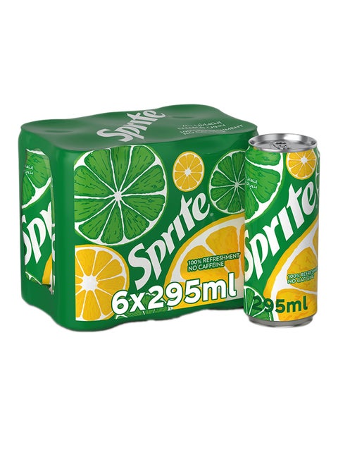 Lemon Lime Carbonated Soft Drink Can Pack 6 x 295ml