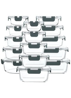 HOPHOP Premium 30-Piece Glass Food Storage Containers Set - Upgraded Snap Locking Lids  - Image 1