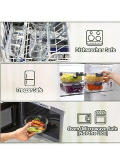 HOPHOP Premium 30-Piece Glass Food Storage Containers Set - Upgraded Snap Locking Lids  - Image 5