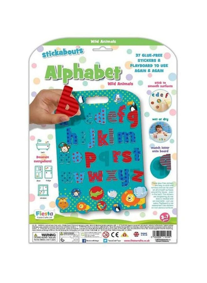 Fiesta Crafts الحيوانات البرية ملصقات الأبجدية - Image 1