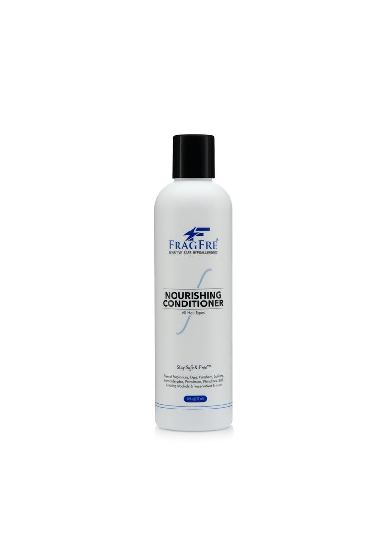 FRAGFRE Fragrance Free Conditioner 8 oz  Parabens Free Hypoallergenic  Hair Conditioner for Sensitive Skin  Deep Conditioning for Normal Treated and Fragile Hairs  Vegan Gluten Free 1 Pack 
