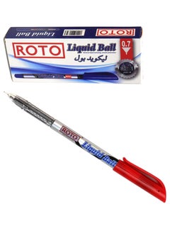 Liquid Ball Red 12-Piece Ballpoint Pen Set