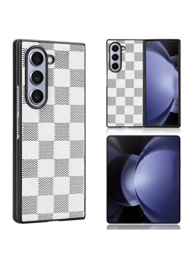 عام غطاء هاتف سامسونج جالكسي زد فولد 6 5G 2024، بإكسسوارات خلوية بنمط شبكي، من TPU الناعم والطبقة المزدوجة المطاطية المتينة للرجال والنساء. - Image 3